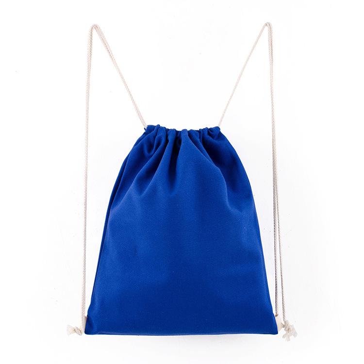 New Arrival Eco-Friendly Canvas Drawstring Backpack - Blank Color Cotton Rope Design