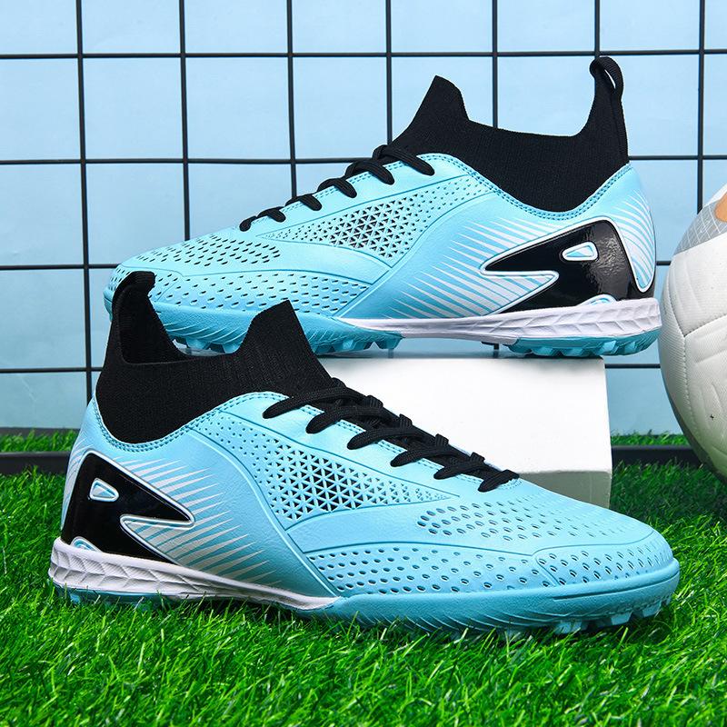 High Top Football Shoes Boys and Girls Teen Students Game Training Shoes TF Shredded Nails Artificial Football Sneakers