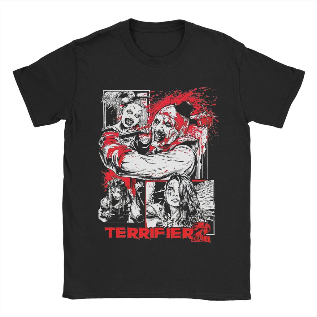 Halloween Horror Terrifier Film Unisex s T Shirts  Fun Tees Short Sleeve Crewneck TShirt Pure Cotton Gift Idea Clothes