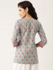 Sea Green Printed Sequinned Pure Cotton Kurti