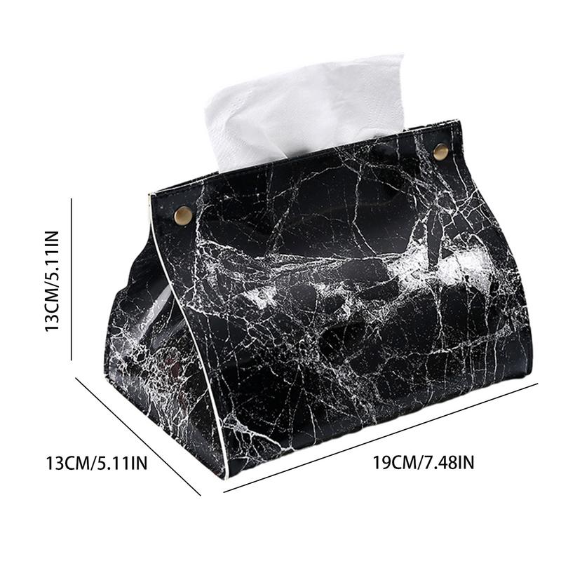 Taschentuchbox-Halter Haus Wohnzimmer Couchtisch Schreibtisch Einfache Serviettenbox Küchenaufbewahrung Papierbox PVC-Leder-Organizer