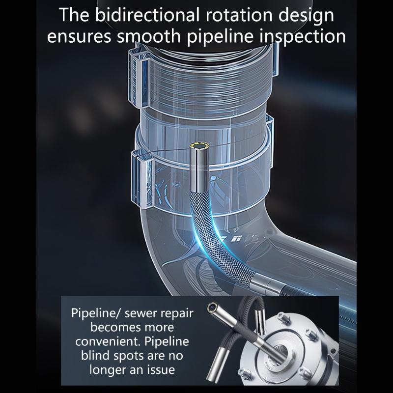 Flexible Industrial Borescope With 6 Customizable LED radiances And 210 Degree Reverse Curving For Narrow Areas