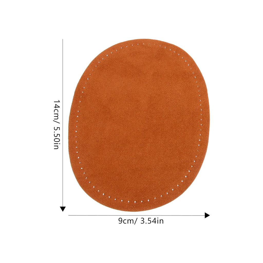 1Pair DIY Soft Lint Elbow Patch Oval Shape Sewing Appliques for Jackets Sweaters Clothes Repair Decorative Sewing Patch