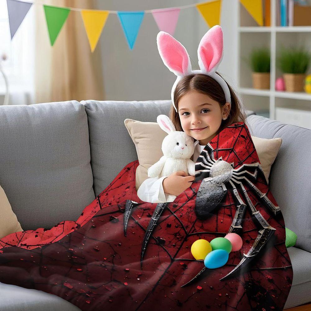 Hero Print Flannel Blanket Throw Blanket Warm Gift Blanket Soft Digital Printed Fleece Throw for Sofa Bed Travel Home