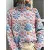 Neuer bedruckter lässiger Umhang Cardigan Pullover
