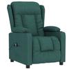 Electric Recliner Chair Dark Green Fabric