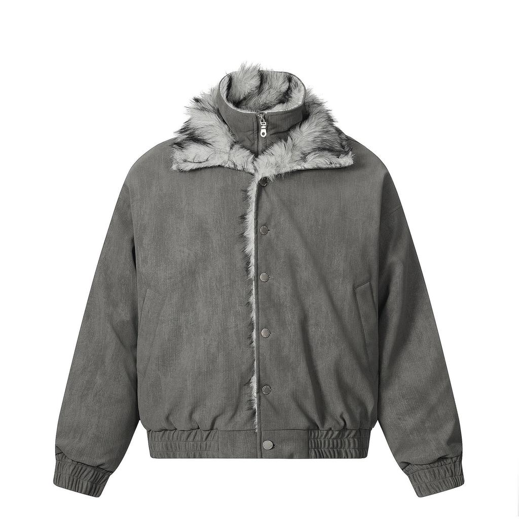 2025 Unisex Winter Mountain Eagle Shearling Collar Double-Layer Jacket