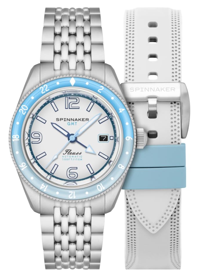 

Fluss GMT Automatic Automatic 15 ATM Water Sapphire White [SPINNAKER] Watch, Winding, Resistant, Crystal, Dial, SP-5120-22, Men s [Used] білий