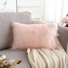 45/50cm Cushion Cover Modern Simple Soft Fluffy Pure White Plush Pillow Home Cushion Artificial Imitation Wool Pillow Cover
