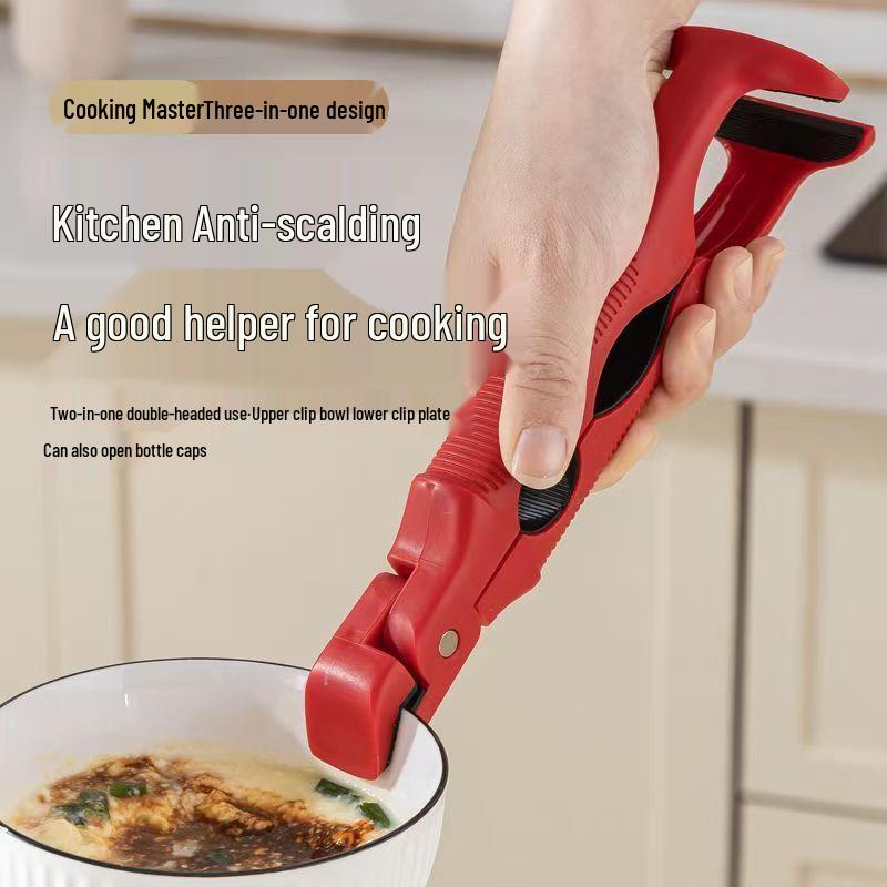 Anti-Scald Bowl & Plate Lifter: 3-in-1 Anti-Slip Kitchen Clip for Heat Insulation