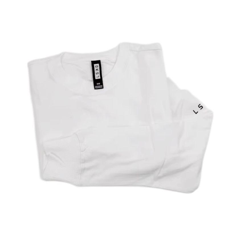 Spring and Autumn Style $70 Usd European and American Lskd Sports Crew Neck Long-Sleeve Men's Running Loose-Fit Plus-Size Fitness Elastic Sweatshirt