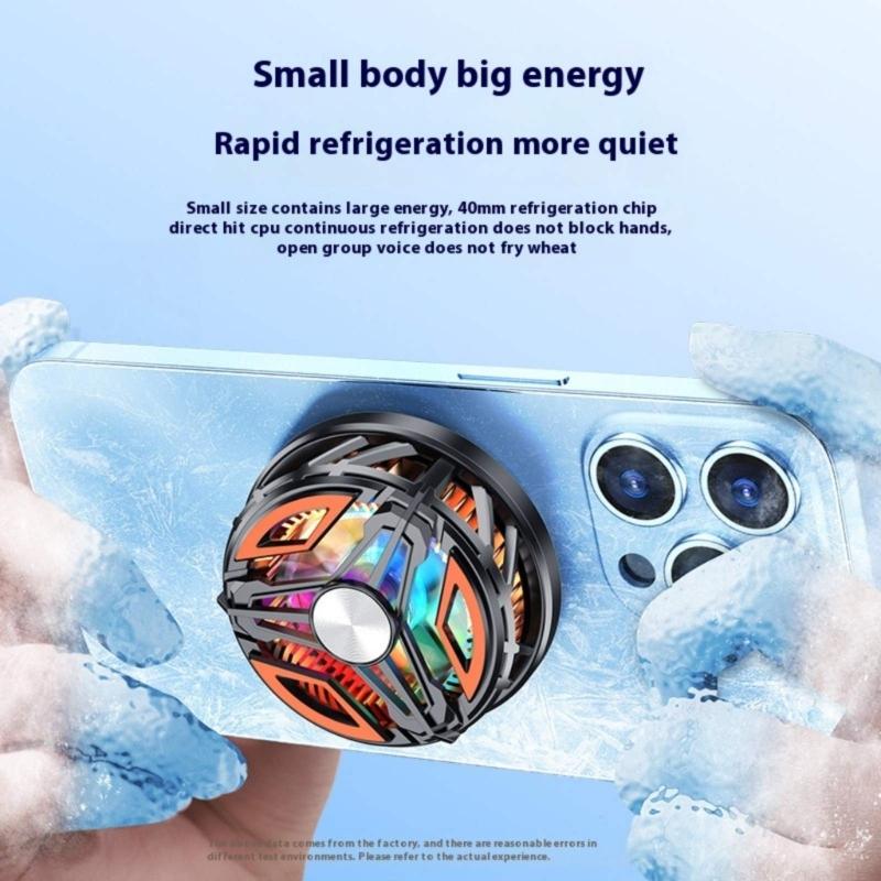 15W Rapid Cooling System Magnetic Back Clip Design Lighting Semiconductor Phone Coolers Device for Smartphones