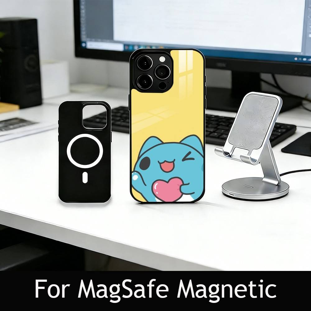 C-Capoo Kawaii B-Bugcat Phone Case For iPhone17,16,15,14,13,12,11 Plus,Pro Magnetic with Magsafe Wireless Charging iPhone11PRO