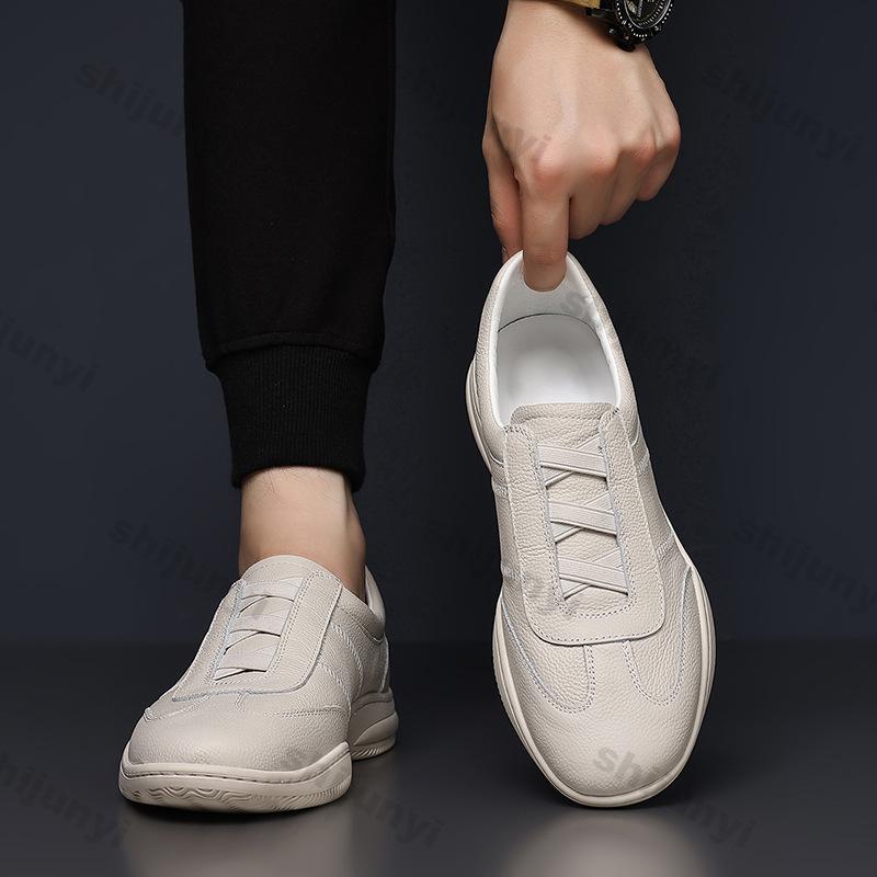 Fashion Men's Leather Shoes 2025 Summer New Fashion Breathable Casual Shoes Lightweight Comfortable Outdoor Non Slip Sneakers Zapatillas