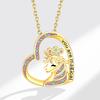 Eternal Heart Delicate Clavicle Necklace For Women Versatile Birthday Gift Elegant Pendant Jewelry Accessory