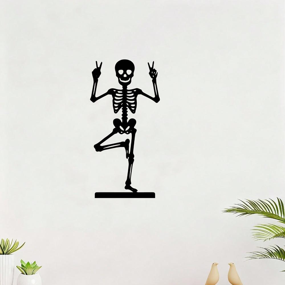 Skeleton Iron Wall Art Halloween Gothic Outdoor Metal Sculpture