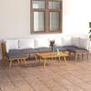 Day and Night - Day and Night Garden Furniture 8 Pieces with Cushions Solid Acacia Wood