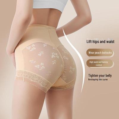 Culottes Taille Haute Contrôle du Ventre en Dentelle - Sexy Remonte-Fesses, Soie de Mûrier, Entrejambe Antibactérien, Lingerie Sculptante pour Femmes