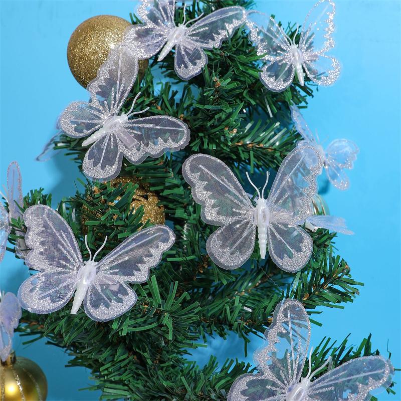 

Праздничное украшение для дома, имитация марли, бабочки, Рождественский декоративный головной убор, аксессуары, подарок