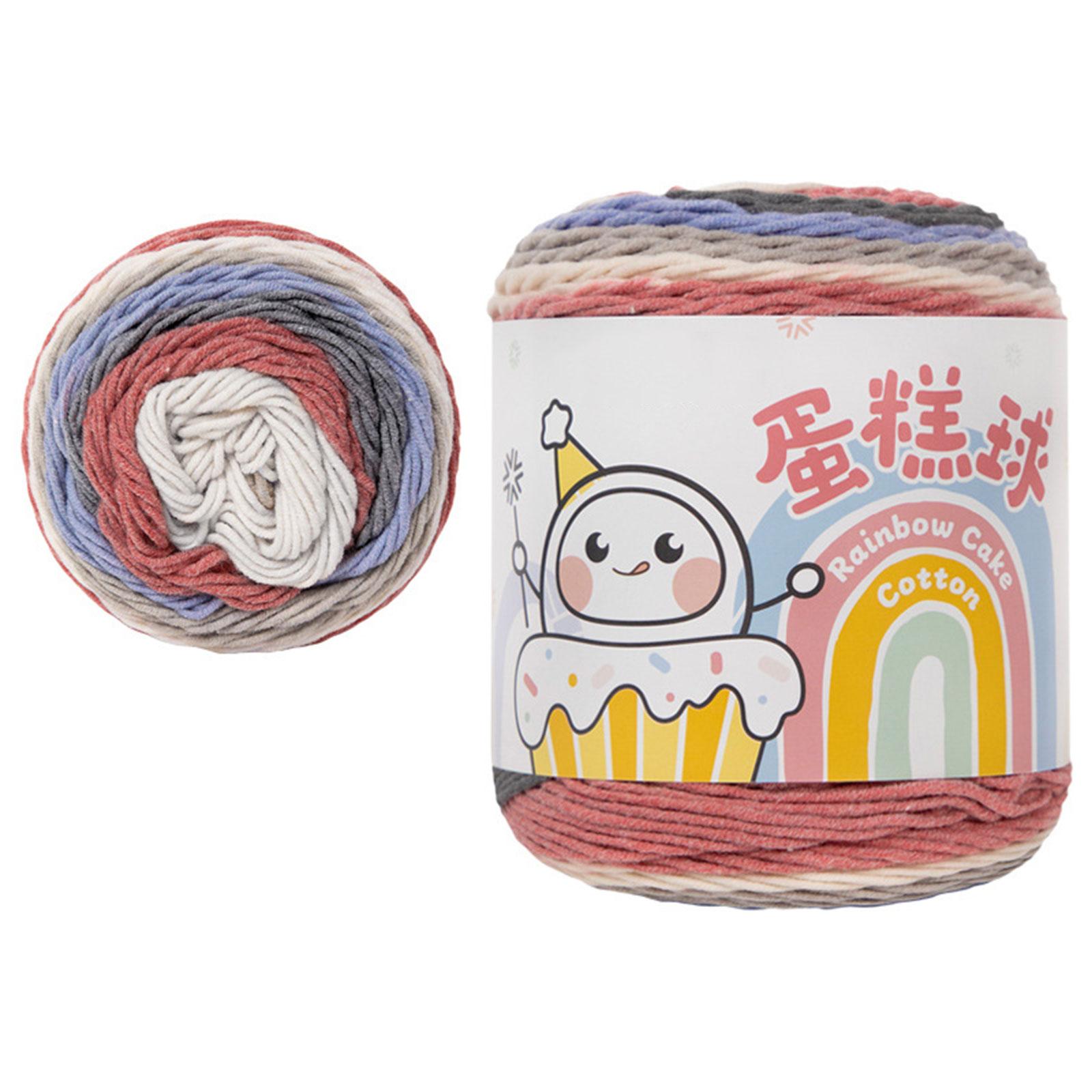 

Пряжа для вязания Градиентная пряжа для торта Мягкая пряжа Градиентная пряжа для вязания крючком Хлопковая пряжа Пряжа Fairyland Rainbow Аксессуары для вязания 21
