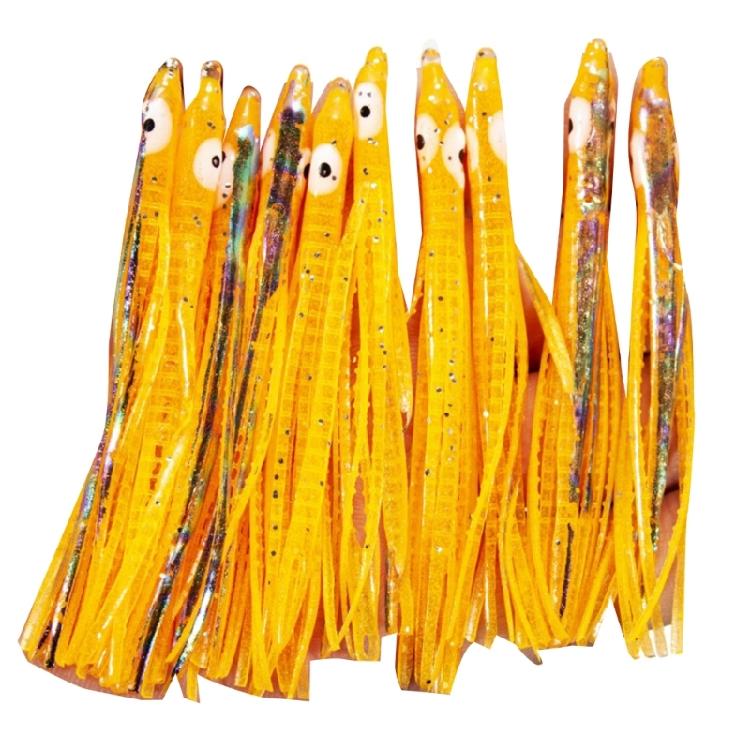 10Pcs 8cm Octopuses Soft Fishing Lure Octopuses Squid Soft Baits Skirted Squid Jigging Sea Fishing Baits Easy To Use