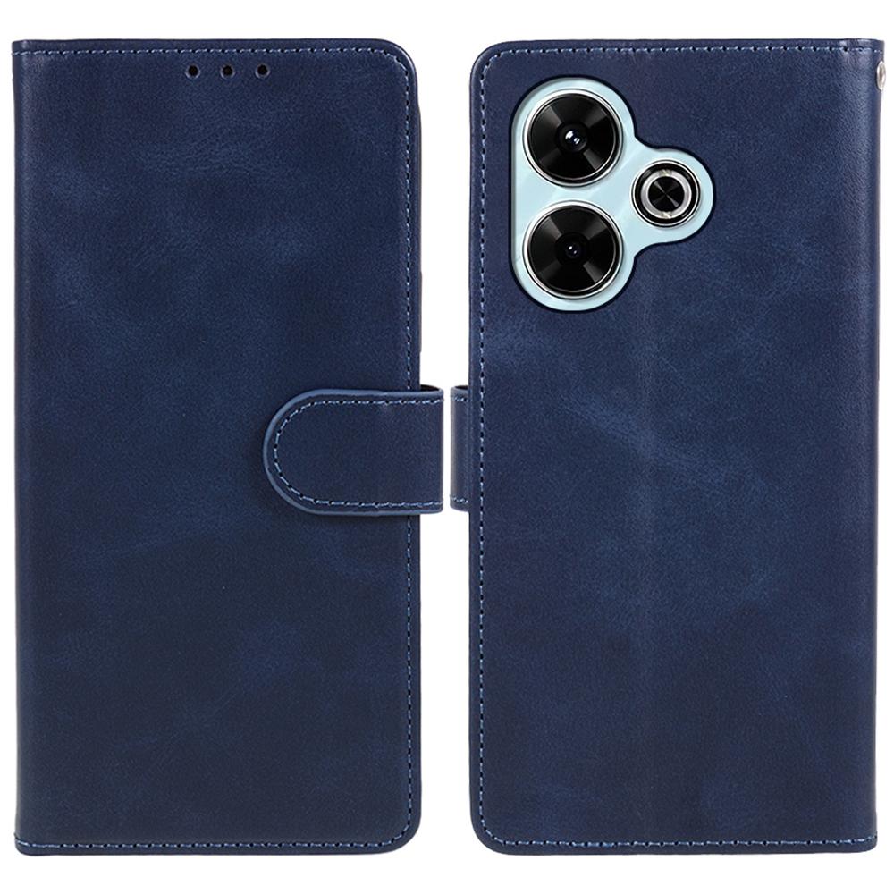 For Xiaomi Poco M6 Plus 5G/Redmi 13 5G/4G/Note 13R 5G Case PU Leather Wallet Protective Phone Cover Calf Texture