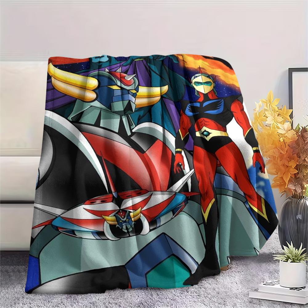 1 Stück Grendizer Goldorak Druck Flanelldecke, Hohe Qualität, Bequem für alle Jahreszeiten, Heimdekoration, Wärme und Komfort, Perfekt für Weihnachtsgeschenke 51