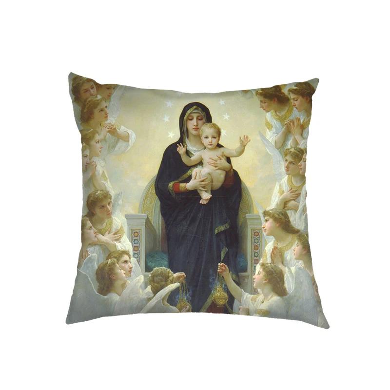 Gnadenmutter von Guadalupe Jungfrau Maria Kissenbezüge Heilige Maria Ölgemälde Kissenbezüge Schlafzimmer Büro Kissenbezug Dekokissenbezug