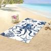 1pc Sea Life Octopus Beach Towel - Polyester fabric, machine washable, perfect for the beach, pool