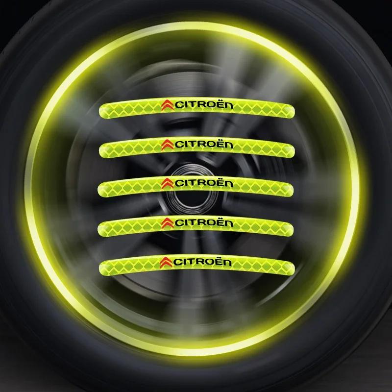 20pcs Car Tire Rim Reflective Sticker For Citroen C3 C4 C2 C1 C5 Saxo Berlingo DS DS3 DS4 DS5 Xsara Elysee Jumpy Car Accessories YX3