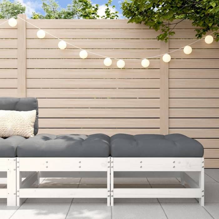 VidaXL Lot de 2 Repose-pieds de Jardin avec Coussins, Tabourets de Terrasse, Chaises de Patio, Meubles de Balcon Extérieur, 825584