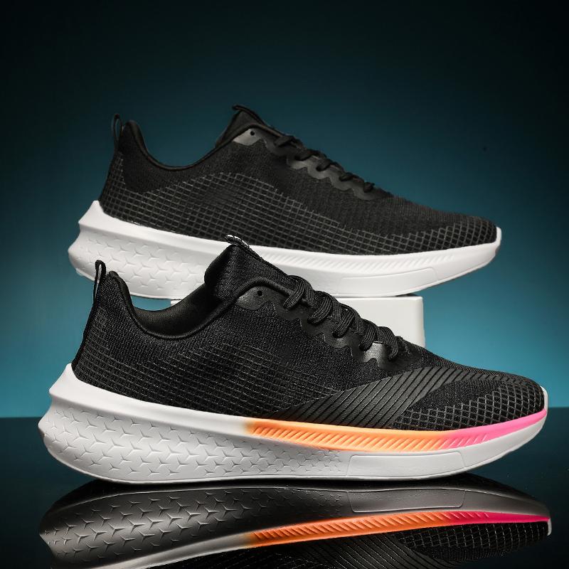 Мужские удобные ультрамягкие и дышащие кроссовки на шнуровке 45 белый/фиолетовый — фото 3