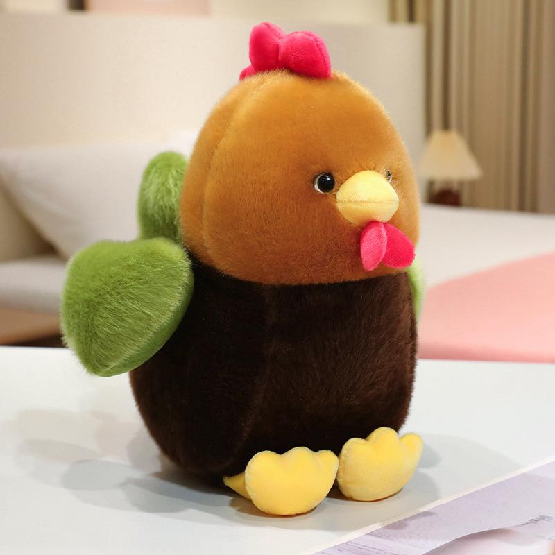 Süßes Plüschhuhn Hühnchen Spielzeug, Realistisches Huhn Stofftier, Weiches Küken Brutkasten Dekoration Geschenk für Kinder