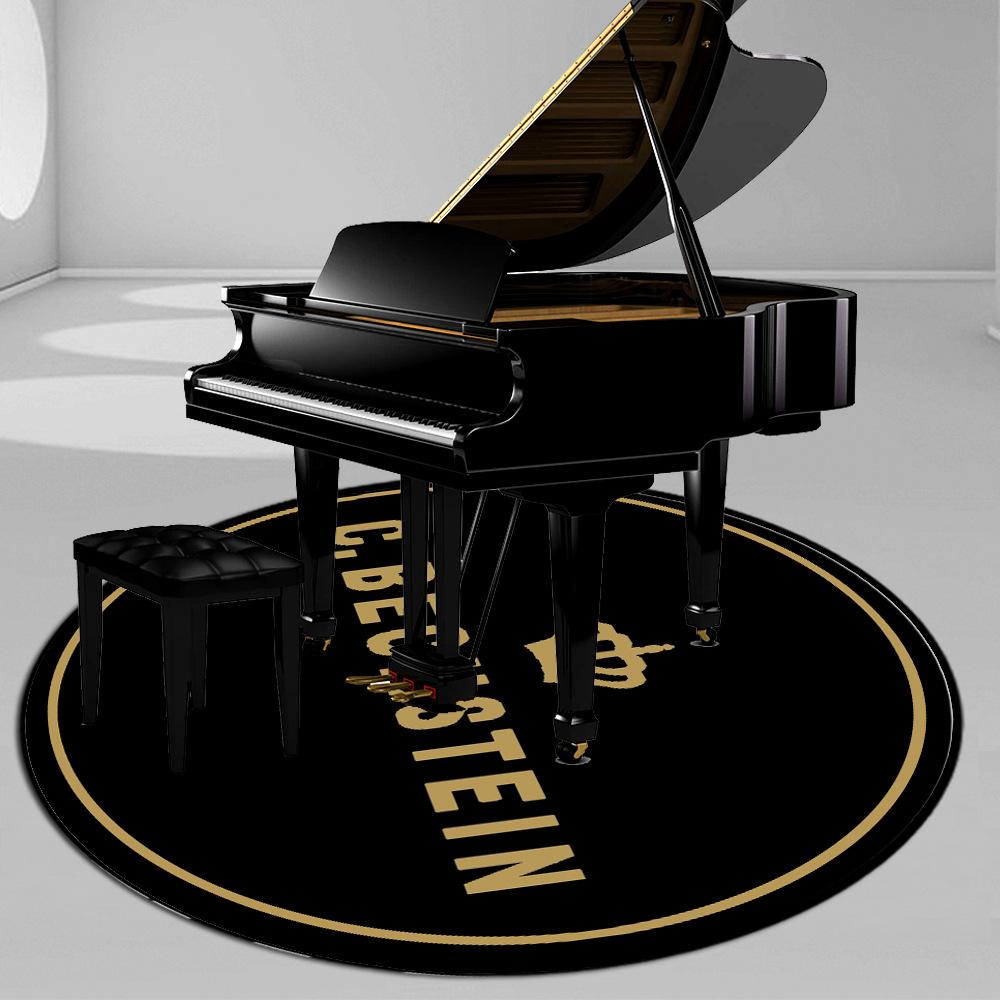 Round Piano Carpet Giveaway Floor Mat Musical Instrument Promotional Item Qin Shop Gift Company Quick Manufacturing