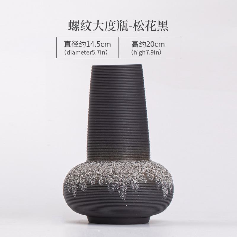 

Threaded Large Ceramic Vase For Pampas Grass Flower Insertion Basket Home Accessories Office Living Room Interior Table Decor