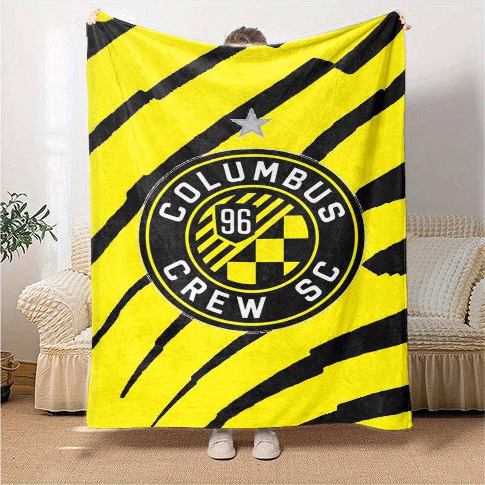 Columbus Crew SC Print Flannel Blanket High Quality Warm Comfortable Cover for All Seasons Perfect for Gifts Home Decor