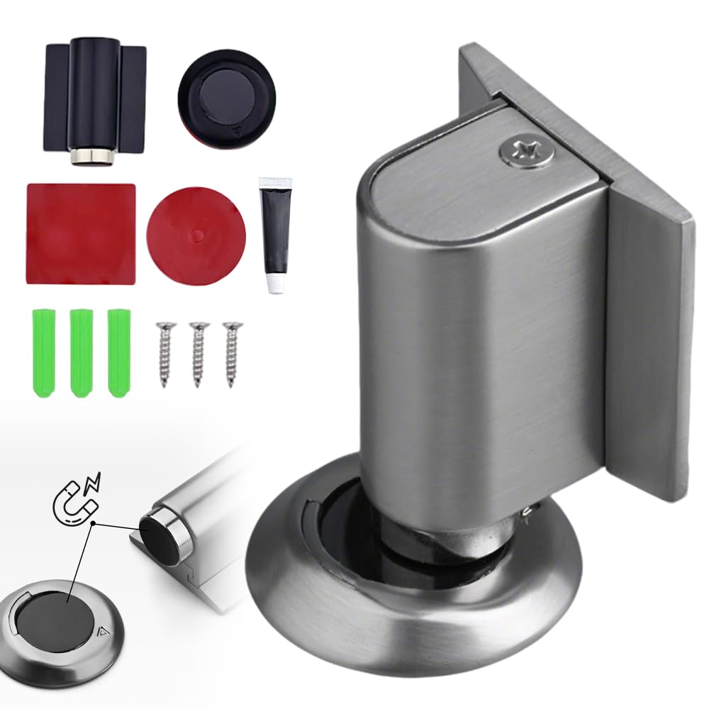 2026 New Magnetic Door Stopper - Heavy Duty No Drill Invisible Door Wedge for Bottom of Door, Keep Doors Open
