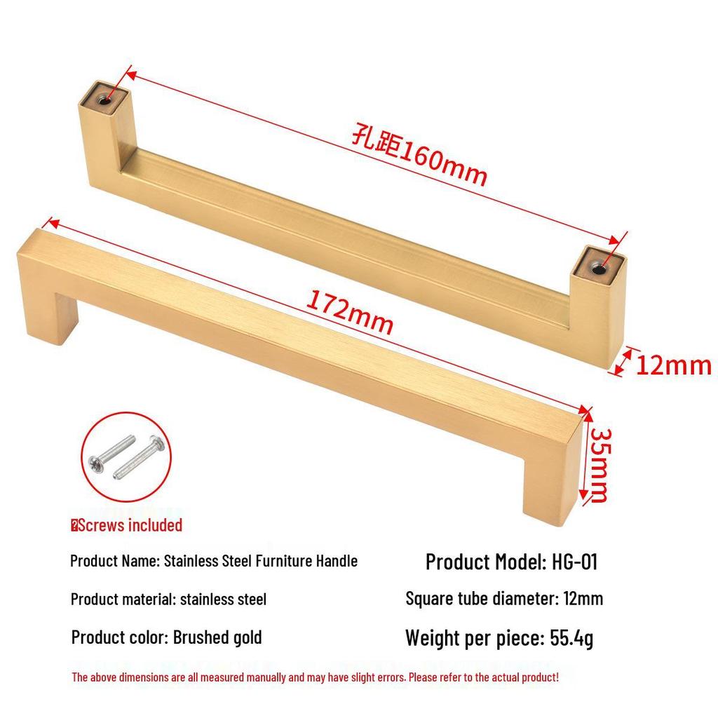 Modern Simple Stainless Steel Kitchen Cabinet & Wardrobe Handle for Doors and Drawers