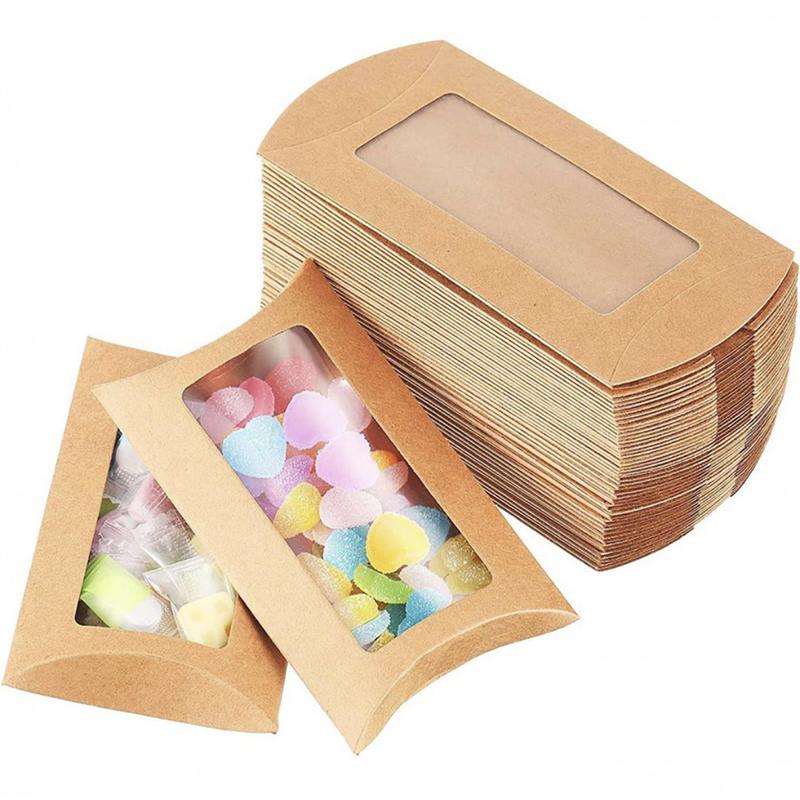 

10/20/30/50 шт. Подарочная коробка из крафт-бумаги для DIY с окошком, Декор для свадьбы, дня рождения, Коробка для упаковки торта, Кейс для подарка на мероприятие/вечеринку 10pcs коричневый