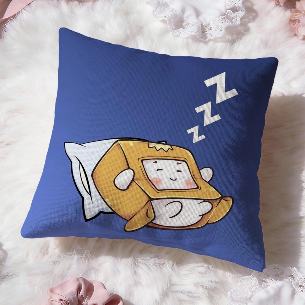 Cartoon L-Lankybox Cushion Cover Premium Comfort Reversible Pillow Cove -Two In One Design for Any Room & Car Interior