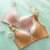 Duży Rozmiar Bielizny dla Kobiet Cienki Krój Bez Fiszbin Zebrany Biustonosz Zebrany Dodatek Biustonosz Zapobiegający Opadaniu Pełny Biustonosz