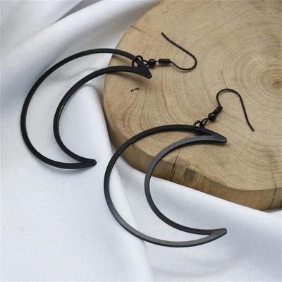 Minimalistischer Stil Hohlmond Hängeohrringe Schlicht Aber Zart Modische Ohrschmuck-Accessoires Für Frauen Täglicher Lässiger Schmuck