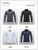 Herren Sport-T-Shirt mit halbem Reißverschluss, langärmelig, schnelltrocknend, für Laufen & Radfahren