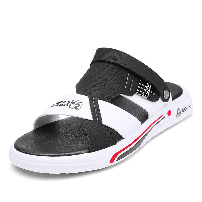 

Повседневные сандалии мужские летние новые два способа носки платформа пляжная обувь мужские для вождения дышащие с открытым носком на плоской подошве крутые тапочки 39