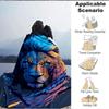 1pc Lion Blanket, Lightweight Flannel Throw Blanket For Sofa, Bed, Travel, Camping, Living Room, Office, Couch, Chair, And Bed