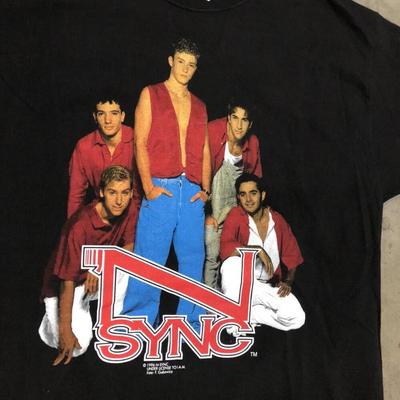 Vintage Nsync Shirt 1996 Concert Tour Black All Size Unisex Unisex T-Shirt