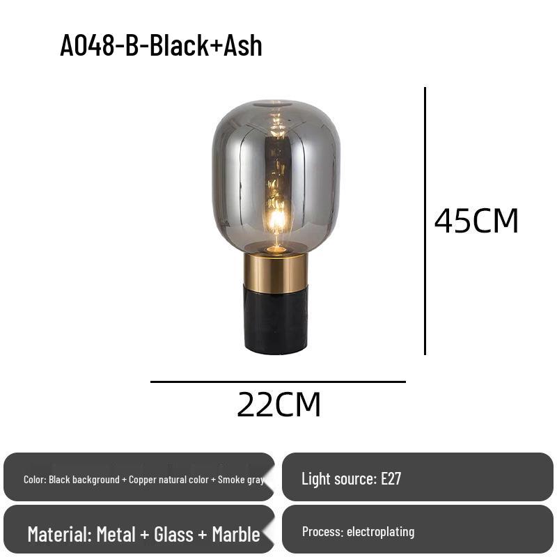 Nordic Modern Minimalist Glass Bedside Lamp for Designer Showrooms, Hotels & B&Bs