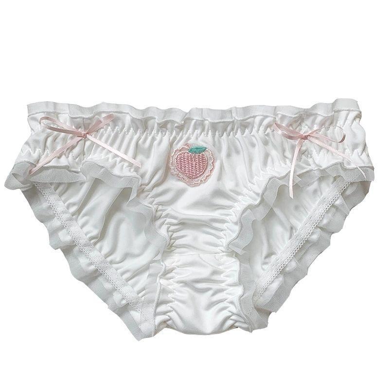 First Love Peach Island Japanese-Style Sweet White Women's Triangle Panties