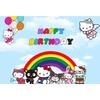 215. Hello Kitty Theme Party Decoration 5x3 Ft Happy Birthday Backdrop Banner Decor