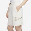 Nike Sportswear Swoosh Logo Patch High-Waisted Straight Fit Breathable Retro Shorts Women Bottoms Off-White DM6750-030